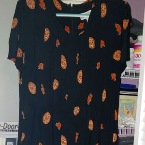 Vintage Maxi dress with Border down the bottom.